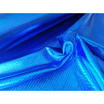 Folienjersey Metallic Webware Waben blau